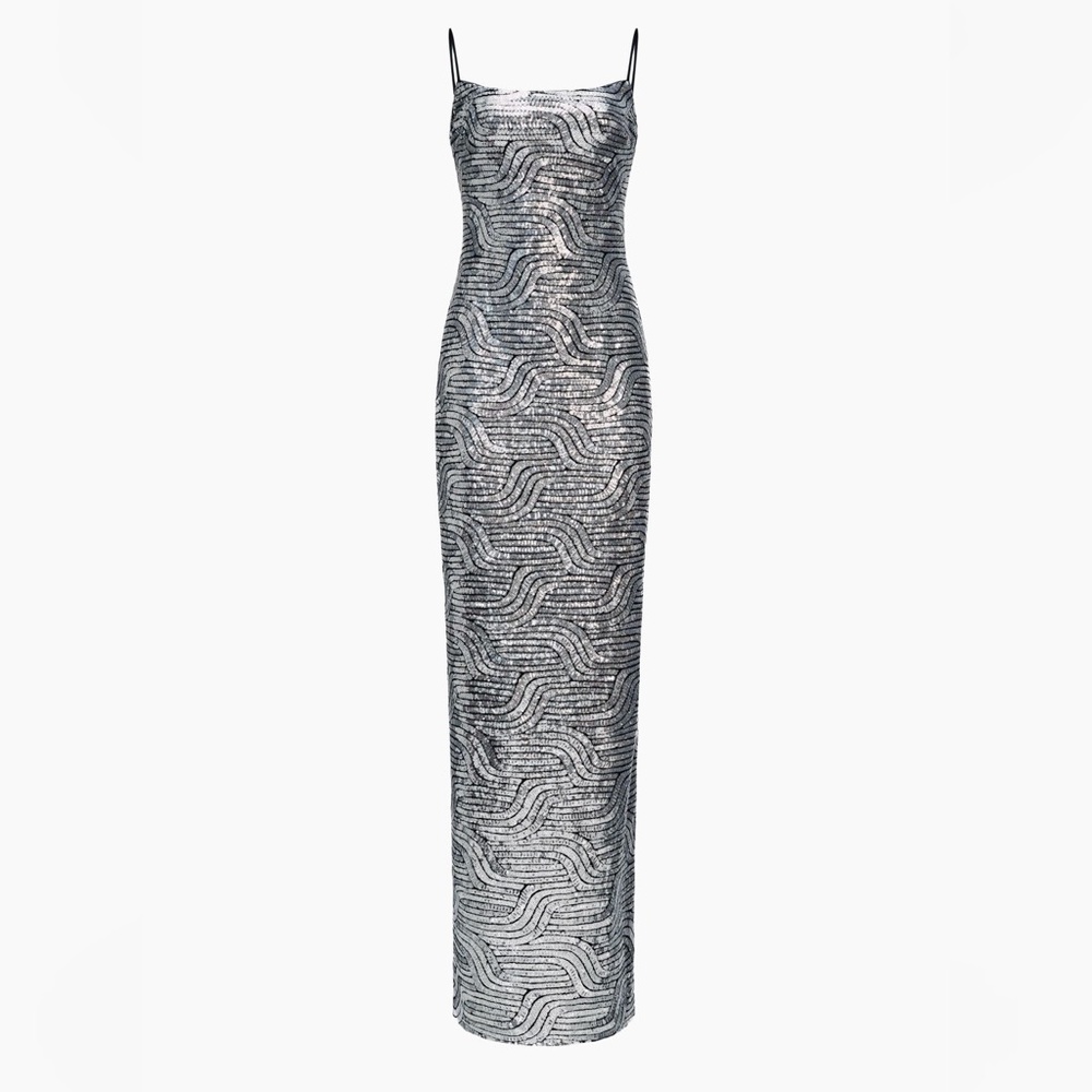 Halston long sequin gown